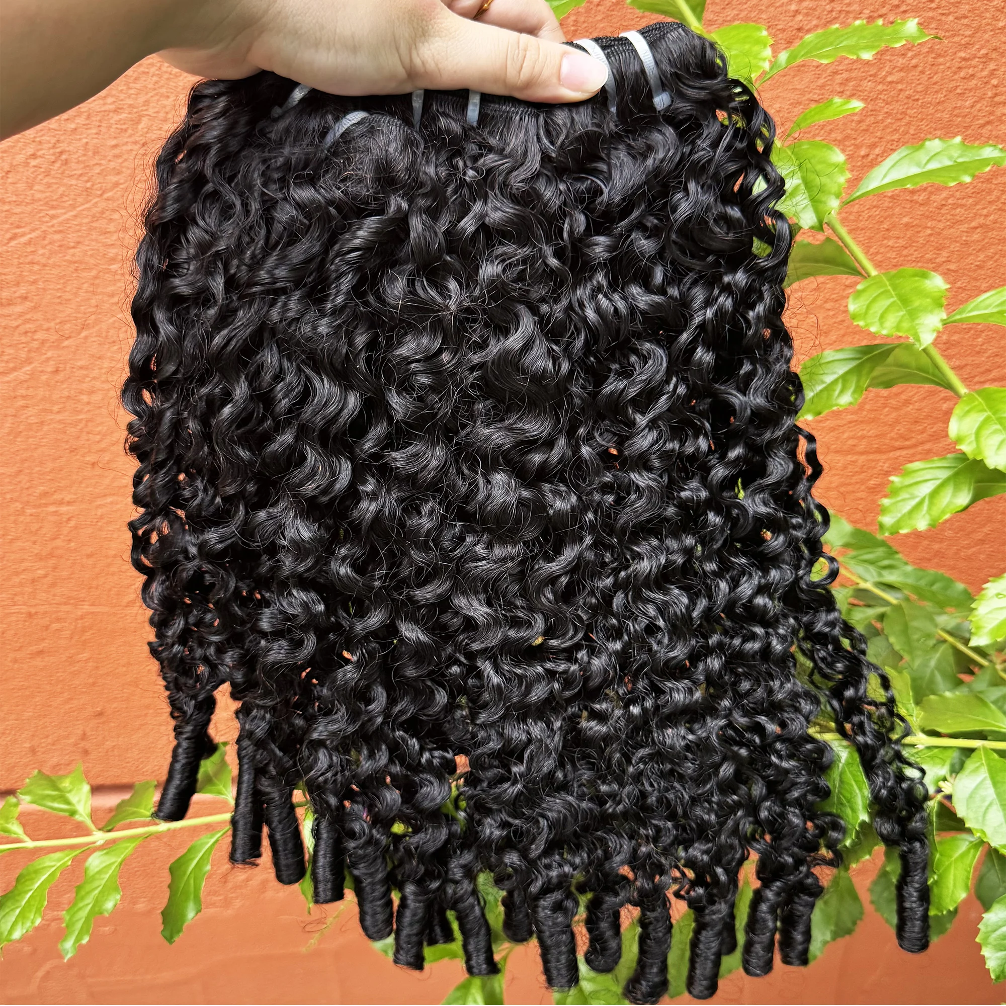 

Burmese Curly Hair Bundles 15A Hair Virgin Unprocessed Human Hair Bundles with Spiral Curly Hair Extensions for Women