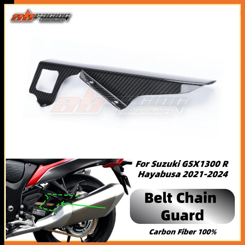 

Rear Chain Guard Belt Protection Mud Cover Trim Fairing for Suzuki GSX1300 R Hayabusa 2021-2024 Gen 3 Full Carbon Fiber 100%