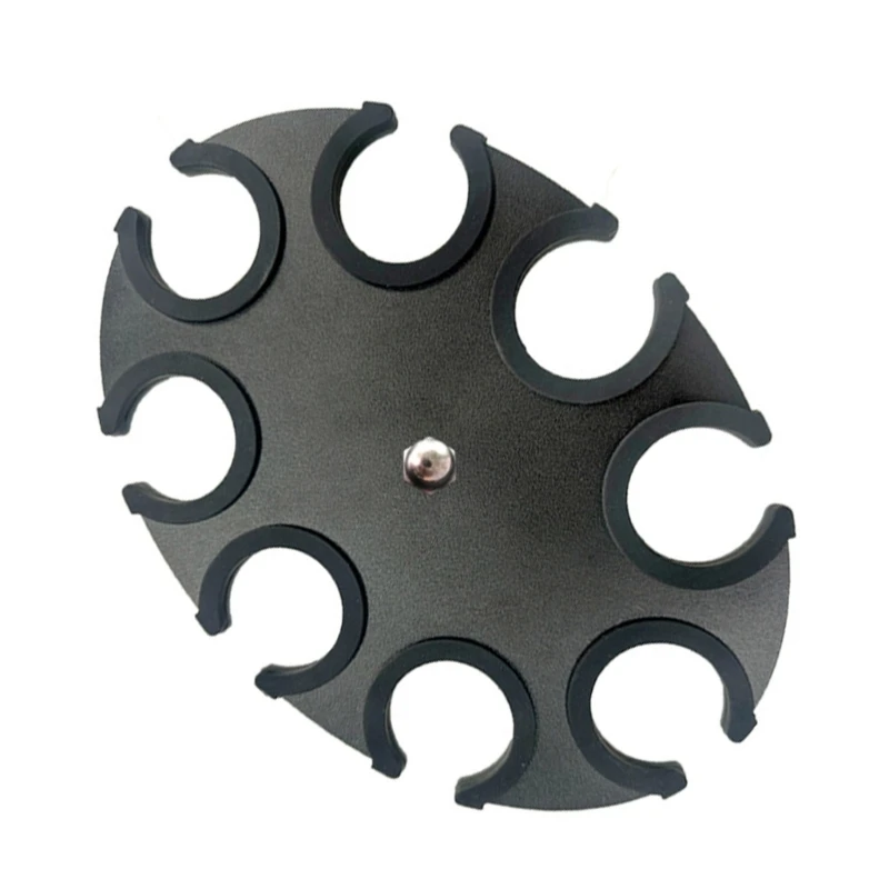 ملحق ميكروفون بصينية تخزين مستديرة الشكل يحمل 8 ميكروفونات للتنظيم