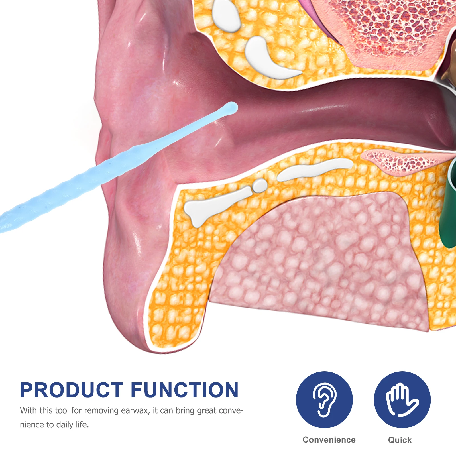 

12 шт. спиральное средство для удаления ушной серы, многоразовое ежедневное чистящее средство, синее детское портативное средство для чистки ушей, бытовой инструмент для чистки ушей