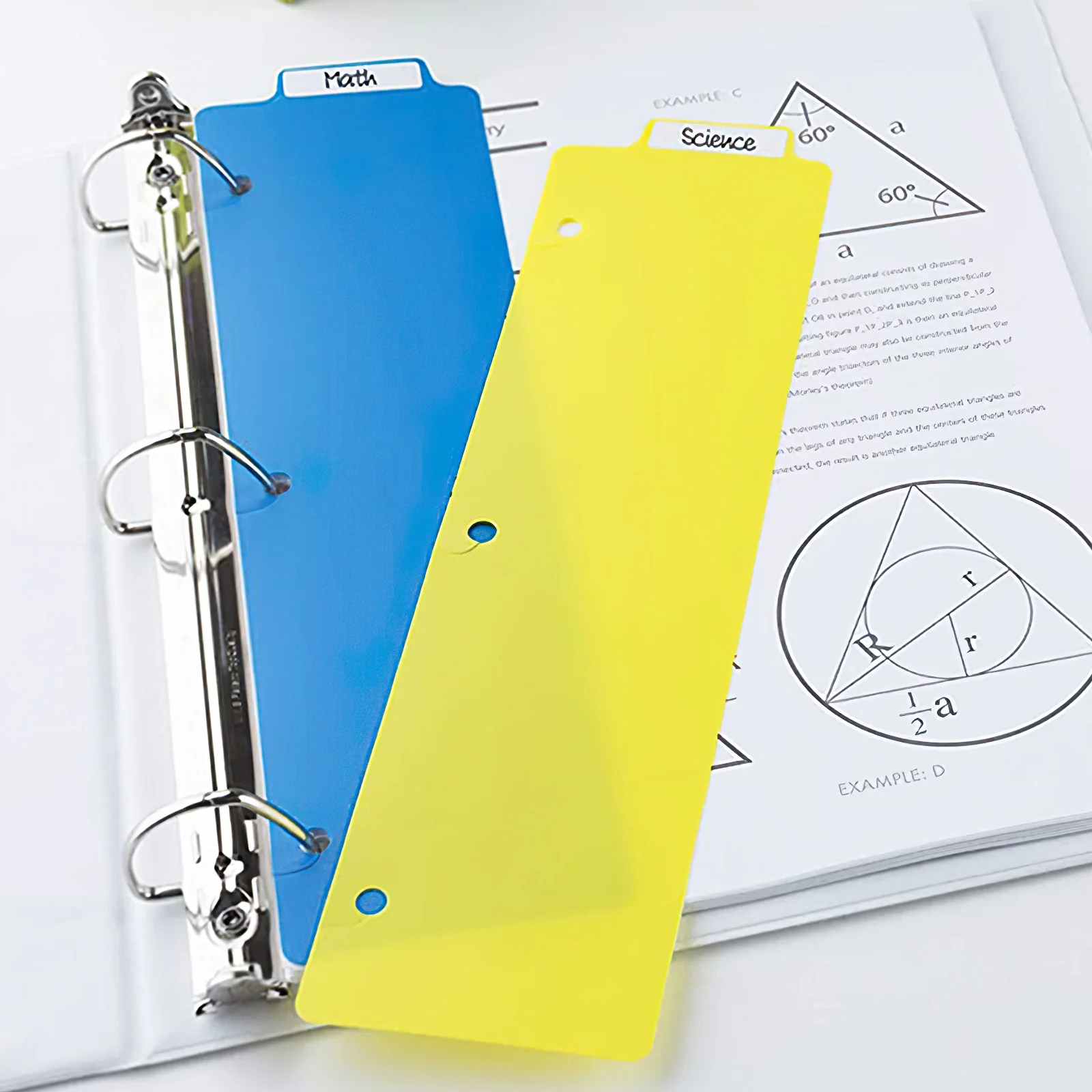 

5pcs Binder Dividers Plastic Index Tabs Writable Colored Page Markers For Notepad Notebook Organizer Classification Labels