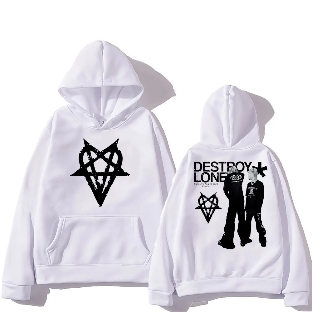 

Destroy Lonely Hoodies Graphic Printing Hip Hop Comfortable Sweatshirt Funko Pop Gothic Fleece Clothing Sudaderas Vintage Hoody