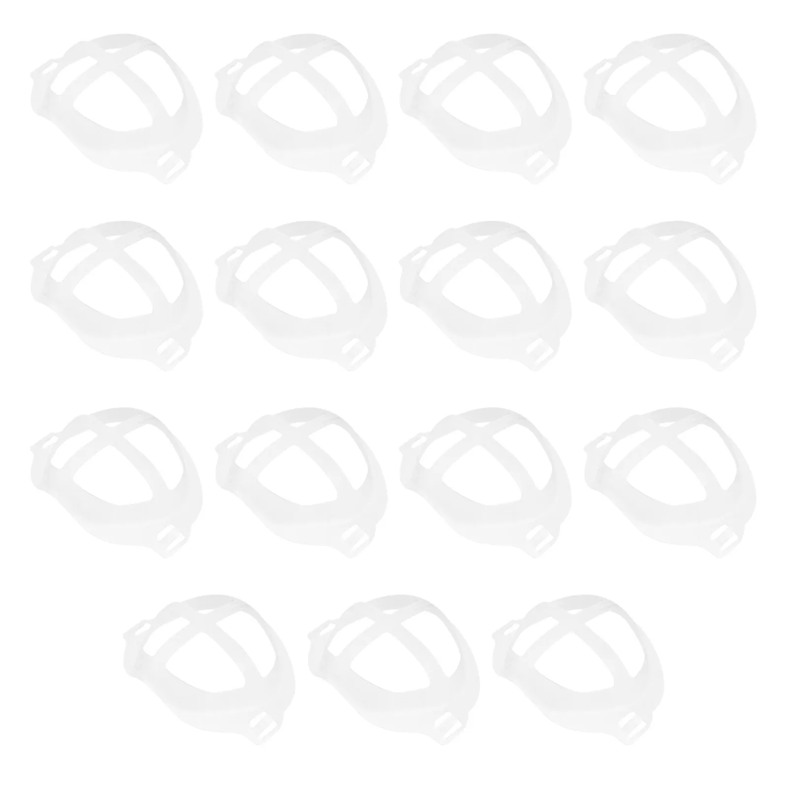 

15Pcs Mask Bracket Plastic Inner Support Soft Flexible Breathable Frame for Makeup Protection Reusable Washable Mask Lipstick
