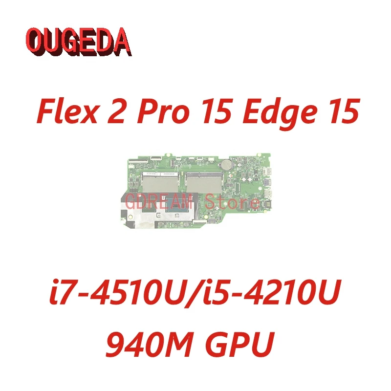 OUGEDA LF15V 13286-1 48.03G01.001 Mainboard For Lenovo Flex 2 Pro 15 Edge 15 Laptop Motherboard With i7-4510U/i5-4210U CPU DDR3L