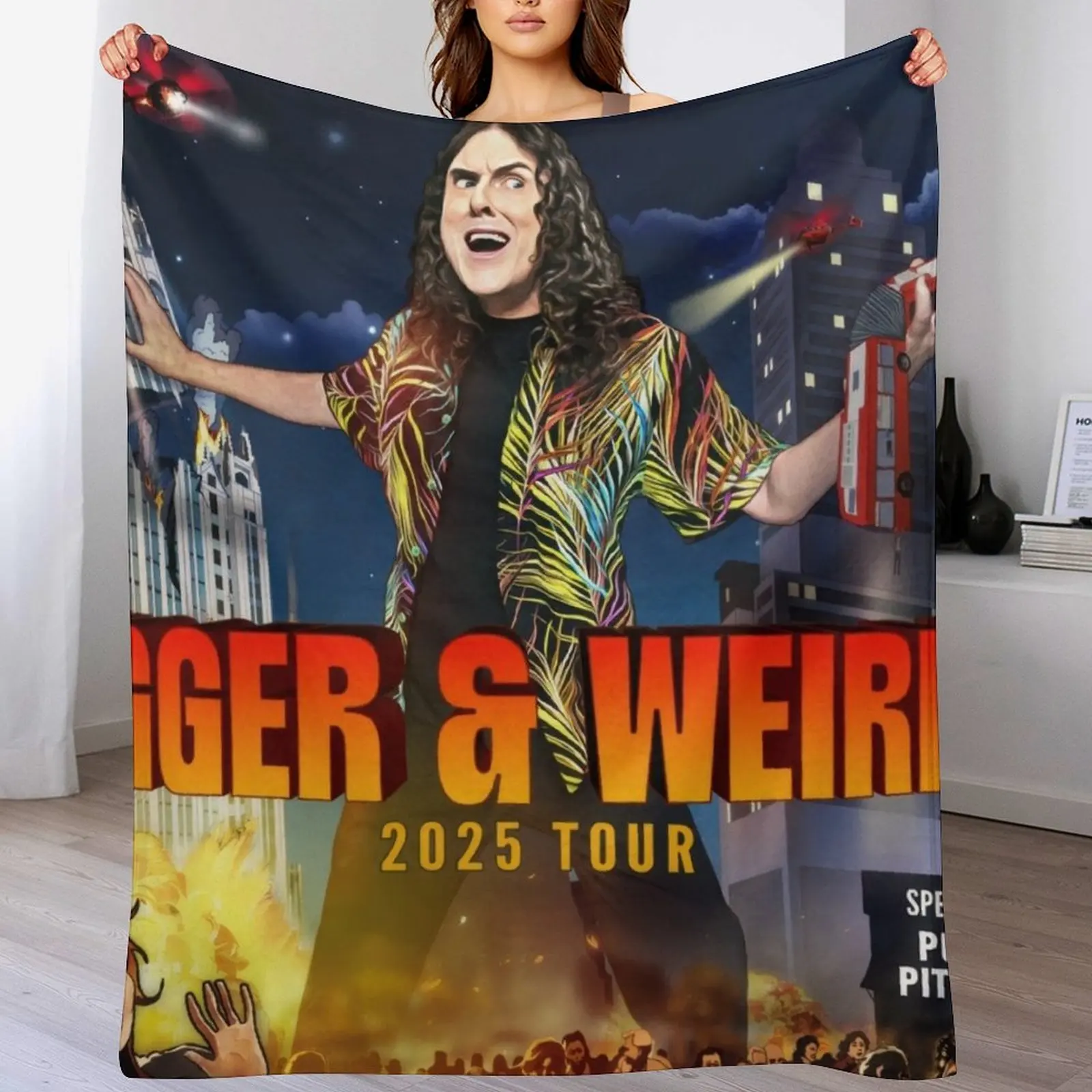 

Weird Al Yankovic Dates 2025 Throw Blanket Stylish Couch Blanket for Home Living Room