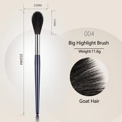 1pc Pro Goat hair Blush Big Soft Highlight Makeup brushes Nose Powder Contour Make up brushes Blending Highlighter essential