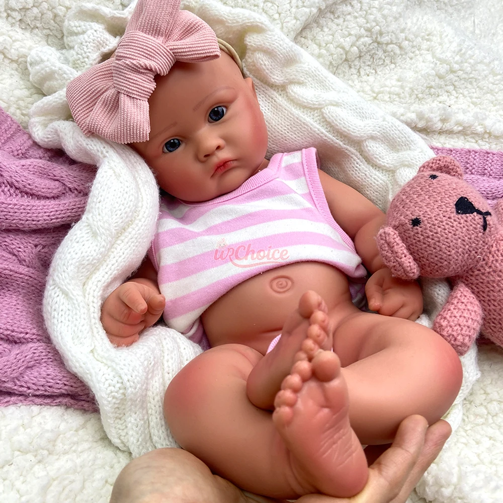 

45cm Weighted Silicone Reborn Baby Girl Visible Veins Rebirth Doll Soothing Companion for Anxiety Relief and Emotional Support