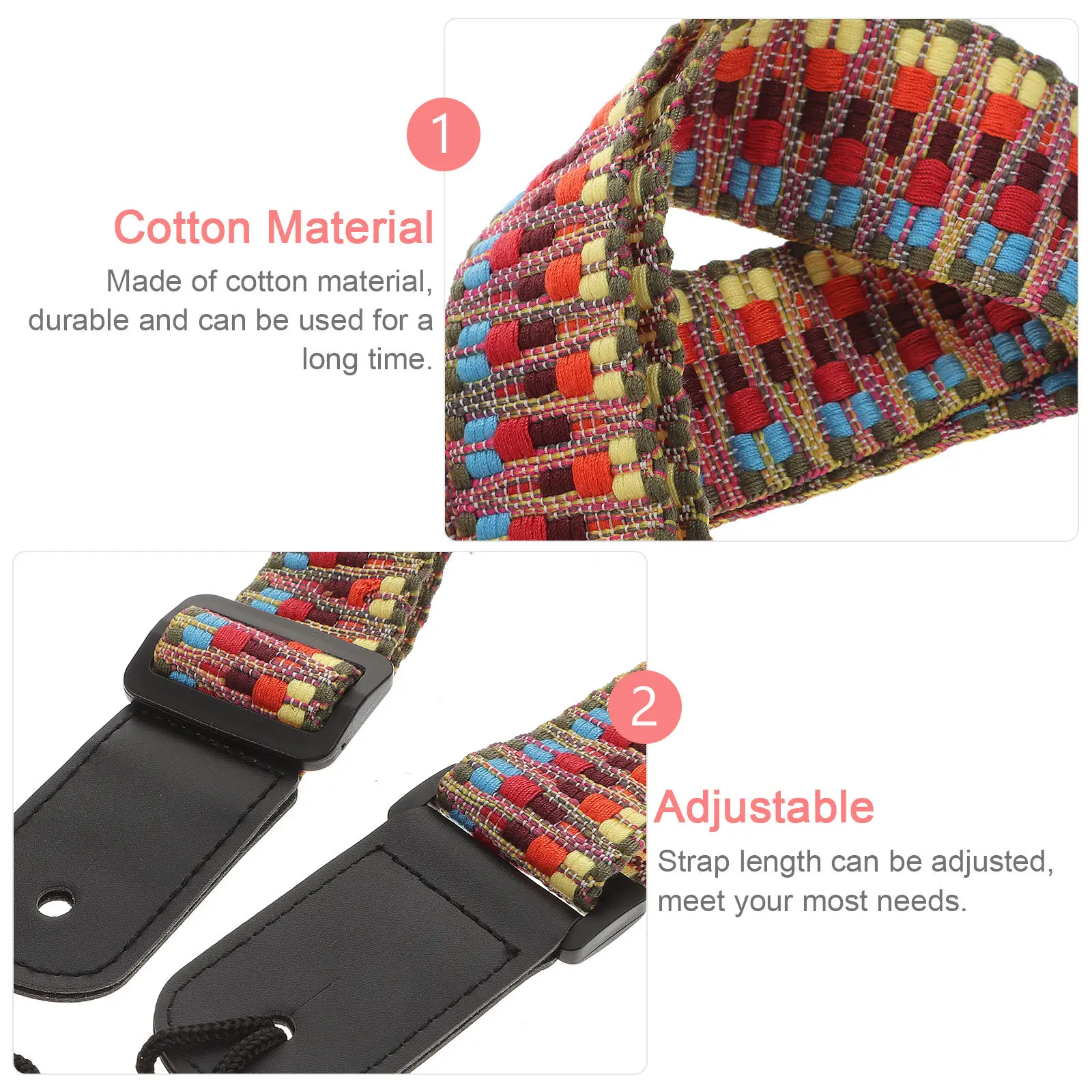 

1Pcs Ukulele Strap Adjustable Length Premium Material Comfortable Neck Belt Instrument Accessories for Playing