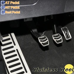 Stainless Steel Car Pedal Cover for Ford Focus 2 3 4 MK2 MK3 MK4 RS ST 2005-2020 Kuga Escape 2009-2020 LHD Pads Pedals Parts