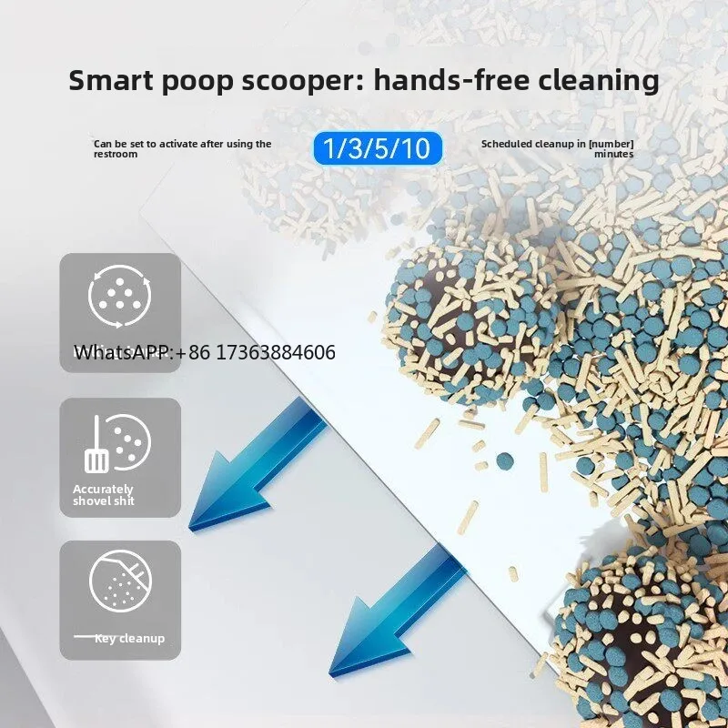 Smart Box, Automatic Self-Cleaning, Large Enclosed Hood for Multiple Cats