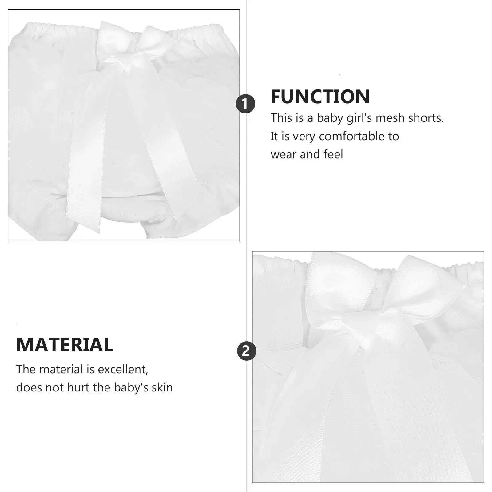 

Baby Girl Mesh Shorts Newborn Cotton Double Side Diaper Cover Elastic Waist Breathable Toddler Diaper Bloomers Summer Pants