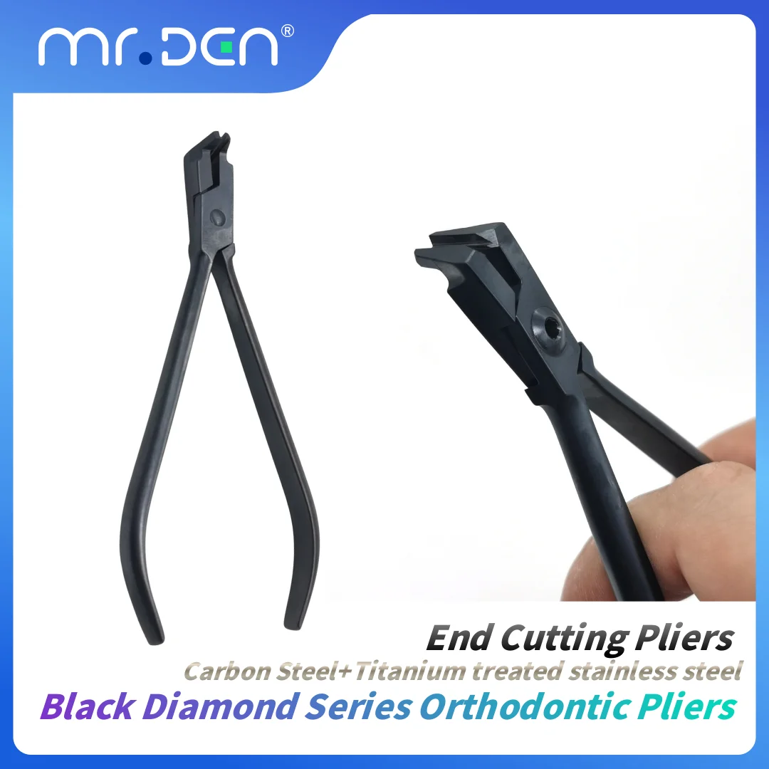 Hardened Dental Pliers Black Diamond End Cutting Pliers Titanium Coated Stainless Steel Orthodontic Tools
