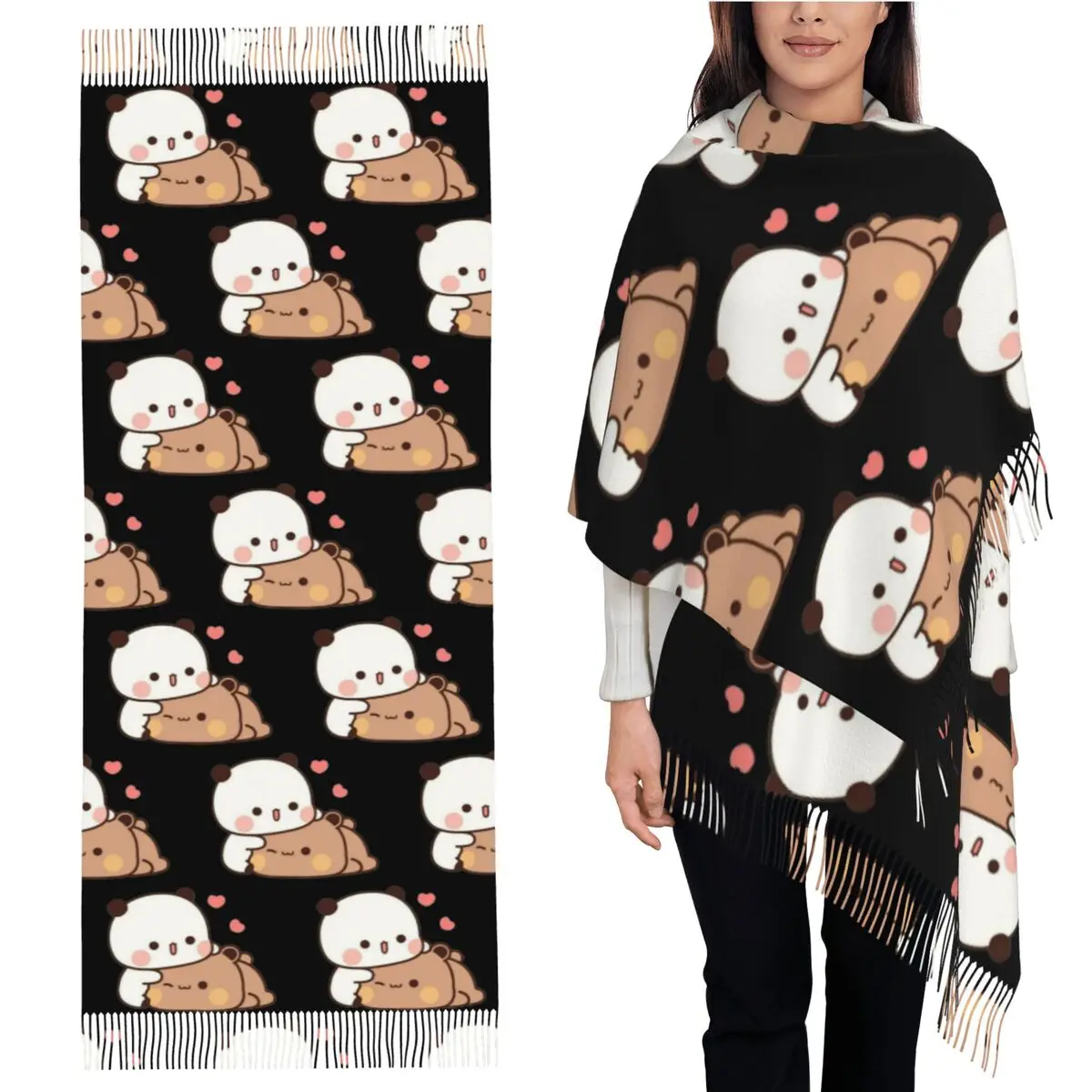 

Bubu Dudu Scarf Tassel Scarves Women Soft Warm Shawls and Wraps Long Fall Winter Shawl Wrap