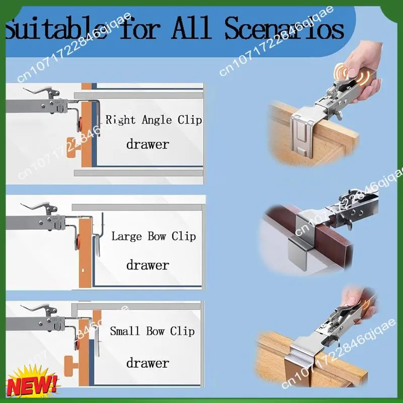 

A48I Drawer Front Installation Clamps Adjustable Drawer Fixing Clamp For Woodworking Cabinets Installation Tools For Frames