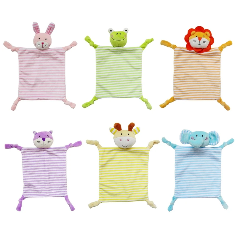 2024 New Baby Soothe Blanket Cute Animal Doll Appease Towel Comfort Sleeping Cuddling Toy Soft Gauze Bibs Teether Burp Cloth