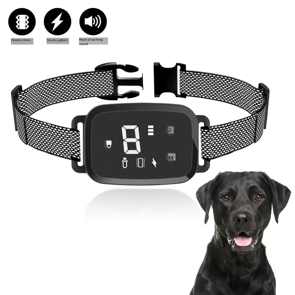 

Dog training collar digital display automatic electric shock bark stopper touch screen waterproof intelligent dog training devic
