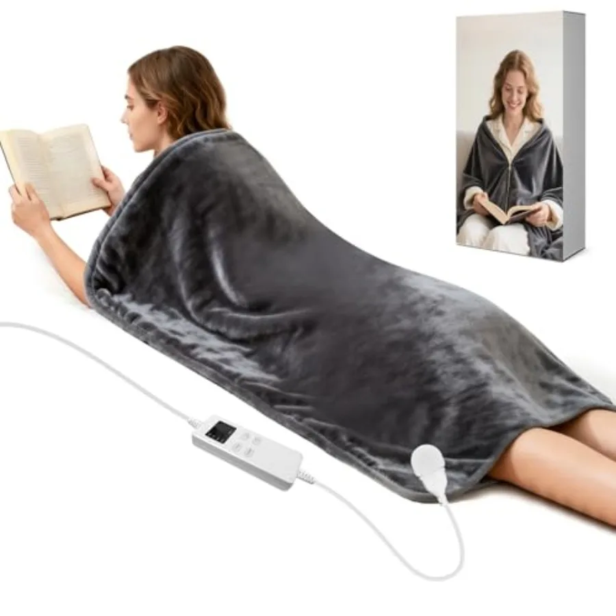 

Extra Large Heating Pad for Back Pain Period Cramps Relief King Size 59x27 Full Body Wrap Around Electric Heat Pad Plug in Wear
