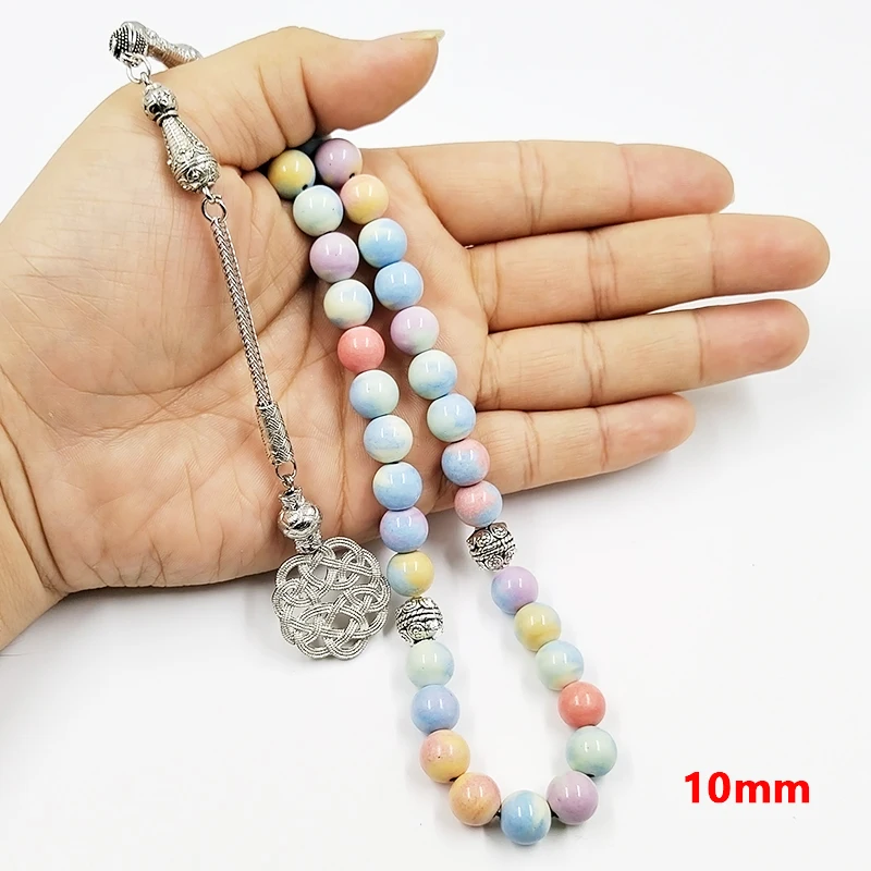 Tasbih Natural Alashan agate 33 45 66 99 prayer beads Ramadan gift muslim bracelet islamic accessories Arabic fashion rosary