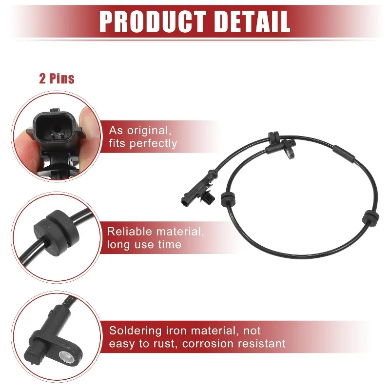 8V512C190AA 2094988 ABS-Raddrehzahlsensor hinten links rechts für Ford Fiesta Mk6 CB1 CCN 2008-2019 EcoSport B515 2012-2017 – Detail 4