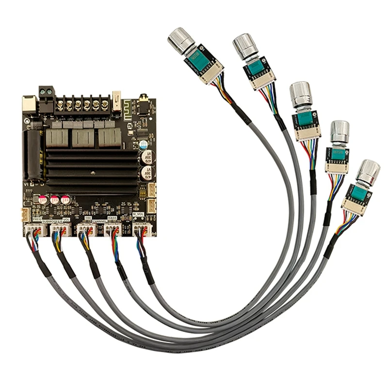 

ZK-ST21 Hifi Stereo Amplifier Board 2.1 Channel 100Wx2+200W Subwoofer Chip TPA3221 (C)