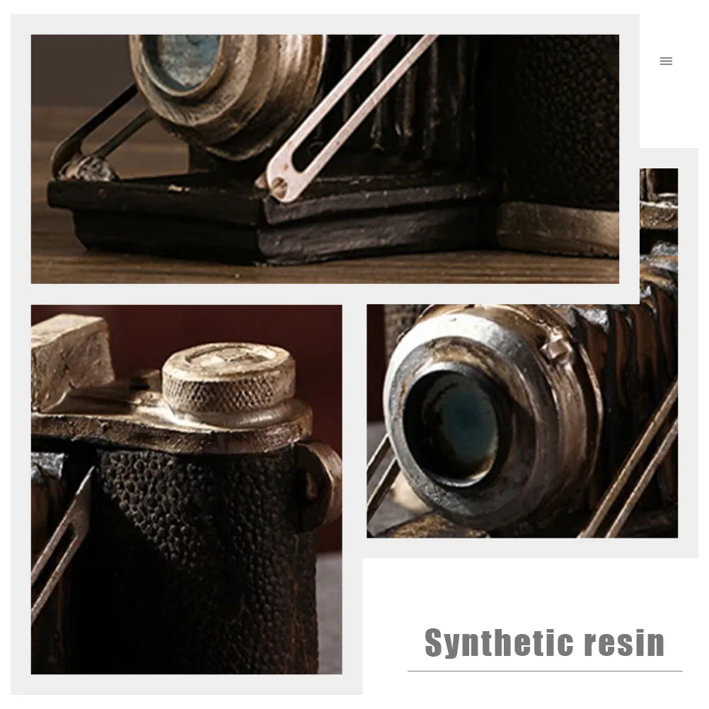 

1pc Retro Camera Premium Resin Craft Vintage Camera Ornament For Home Bar Desktop Decor Photography Prop Tabletop