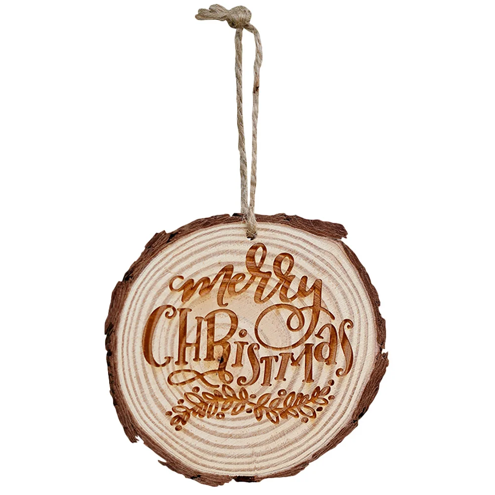

Festive Wooden Christmas Pendant Hanging Ornament for Xmas Tree Decor Carved Slice Holiday Party Home Decoration Dcor