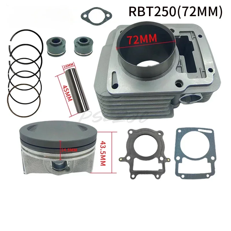 

RBT250 Motorcycle Cylinder Sleeve Suitable for RATO RT250 RBT250 Vortx250 Vort-x250 Cylinder