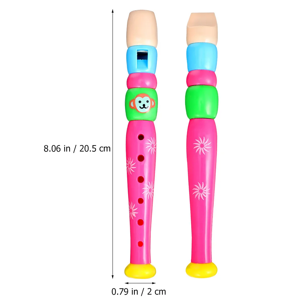 

2Pcs 6-Hole Plastic Recorder Clarinet for Kids Beginner Music Instrument Early Education Practice Gift Kids Recorder