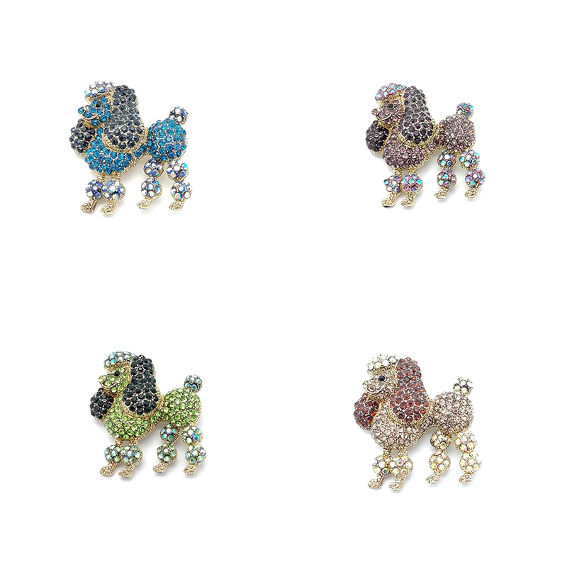 

PD BROOCH New Dog Brooch Pin Animal Poodle Fine Micro-inlaid Alloy High-grade Brooch Cute Multicolor Jewelry