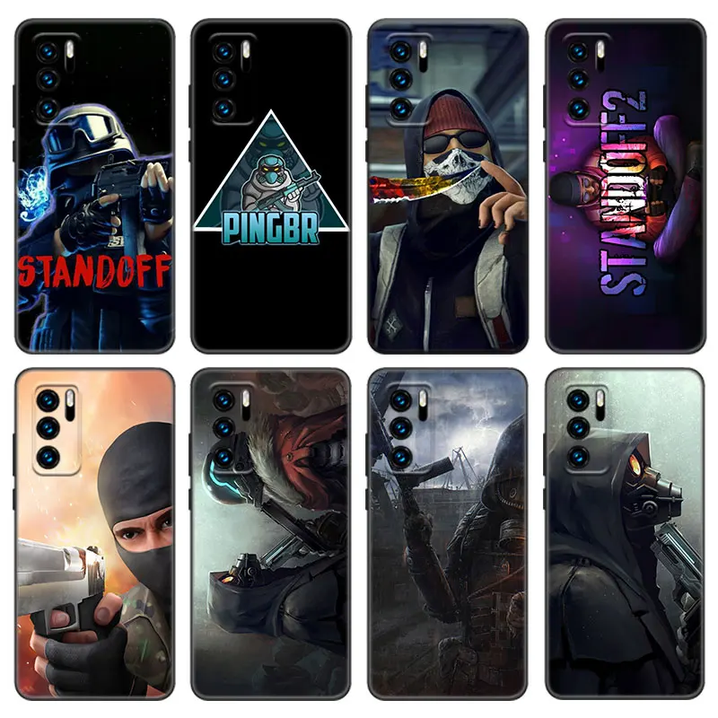 Hot Game STANDOFF-2 Case For Huawei P50 P40 P30 P20 Pro P10 P9 P8 Lite 2017 P Smart Z S 2021 2020 Pro 2019 2018 Soft Black Cover