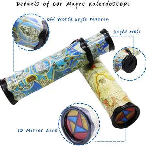 Scalable rotation kaleidoscope, magic glasses, adjustable, extravagant, colorful world, classic, educational toy for children 12 Main Sales Caleidoscope - №3