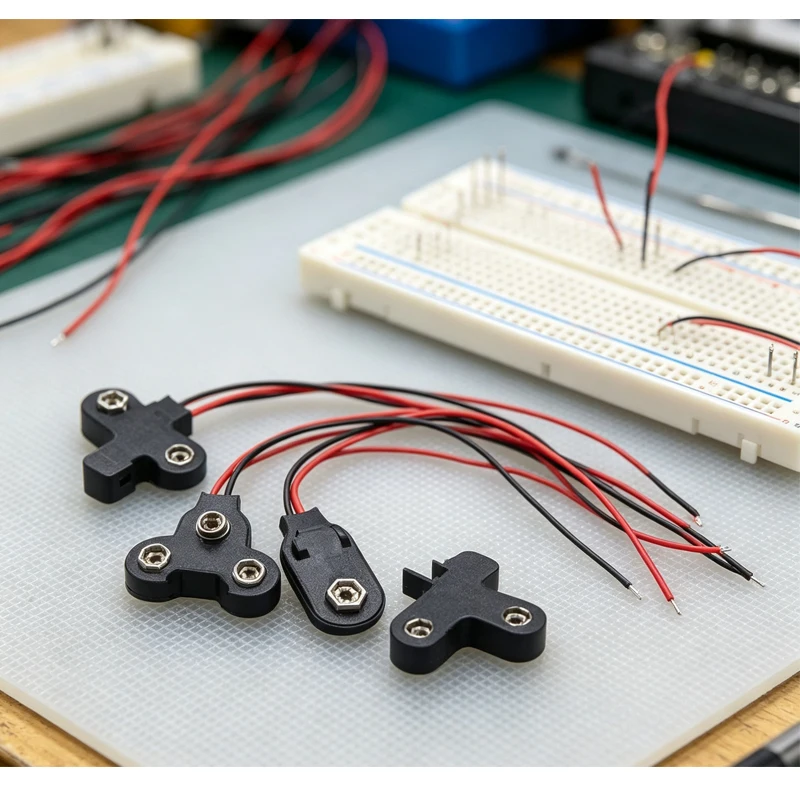 Neues, hochwertiges I-Typ 10-teiliges 9V DC Batterie-Stromkabel mit Stecker, Kabel und Clip-Anschluss für Arduino DIY – Detail 5