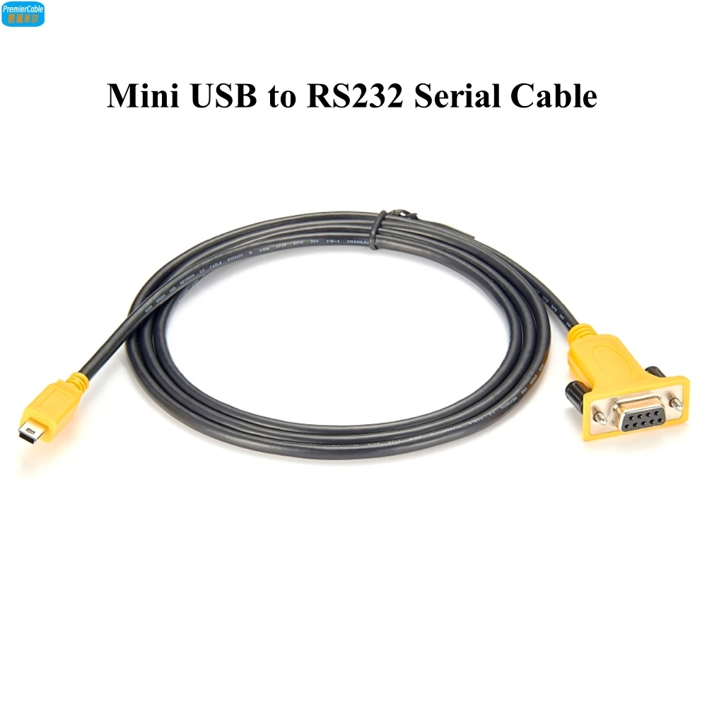 

Mini USB to Serial Adapter Cable Mini USB to RS232 DB9 Female Converter Cable FTDI Chipset for Windows 11,10,8,7,Vista,Linux