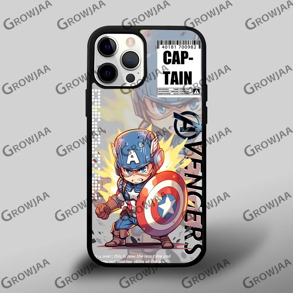 Divertida Funda de teléfono para iPhone, carcasa rígida de Spiderman, Iron Man, 16, 15, 14, 13, 12, 11 Pro, Xs, Max, Mini Plus