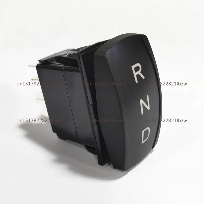 DNR forward and backward middle stop third gear white light switch car modification ship-shaped rocker button 12V24