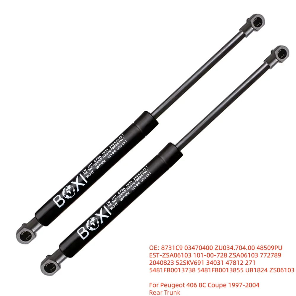 

BOXI 2pcs Rear Trunk Gas Spring Shock Lift Strut Support Bar Rod For Peugeot 406 8C Coupe 1997 - 2004 8731C9 3470400 Lift Struts