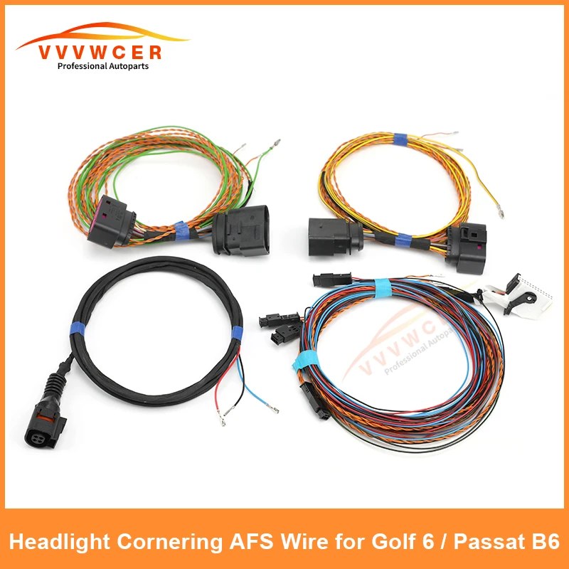 FOR VW Golf VI 6 MK6 Passat B6 Xenon Headlight Auto Leveling Range Headlight Cornering AFS Wire Xenon Lamp LED Light Harness