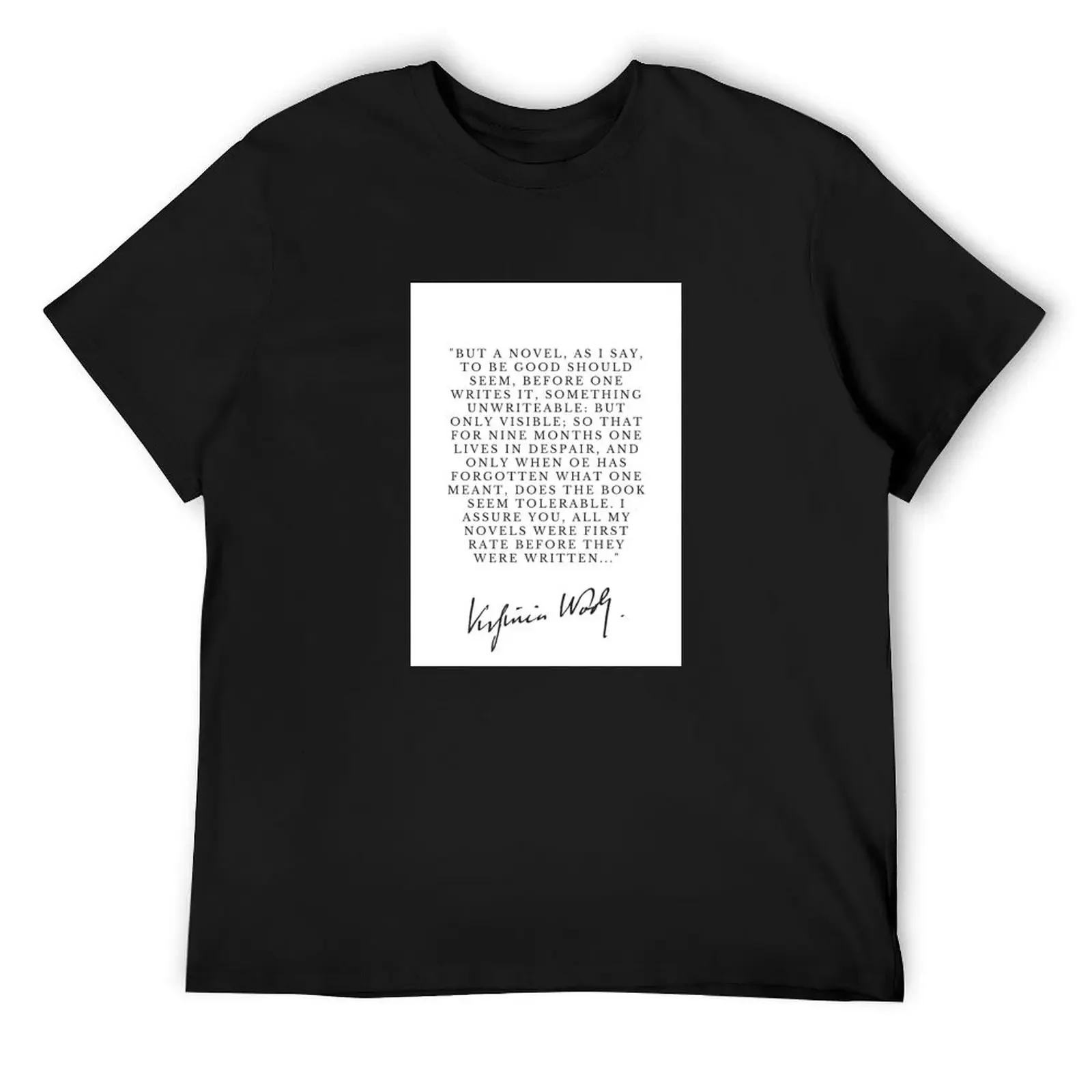 Virginia Woolf Quote T-Shirt Aesthetic clothing Blouse new edition summer tops t shirts for men pack