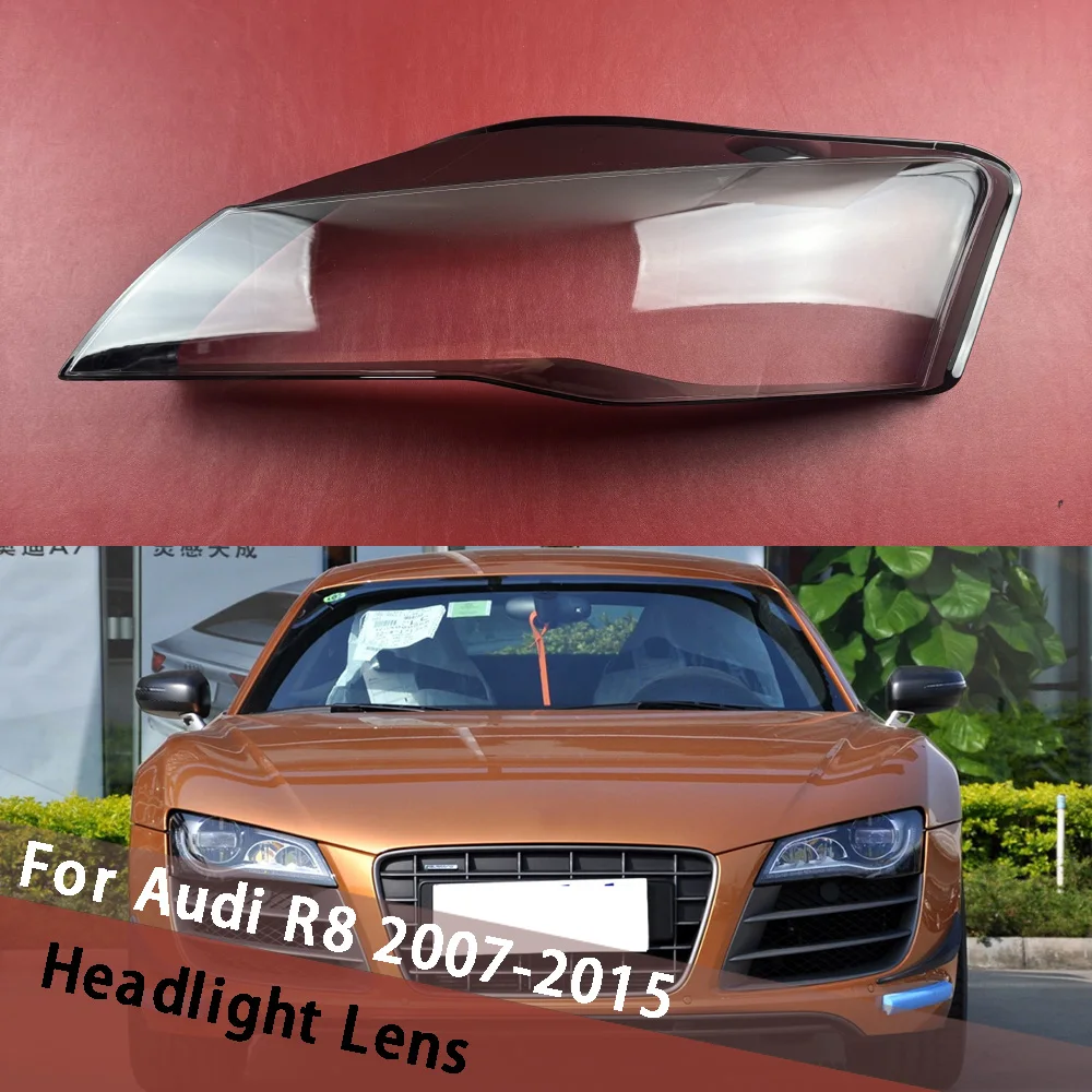 

For Audi R8 2007-2015 Headlight Housing Shell Lamp Lens Housing Transparent Headlamp Cover Replace Original Lampshade Plexiglass