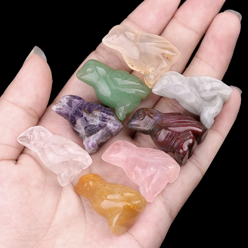 

12 шт., комплект статуи в форме птицы из натурального камня, ручная резная скульптура животного, ремесленный орнамент, подарки, домашний декор 18x27 мм