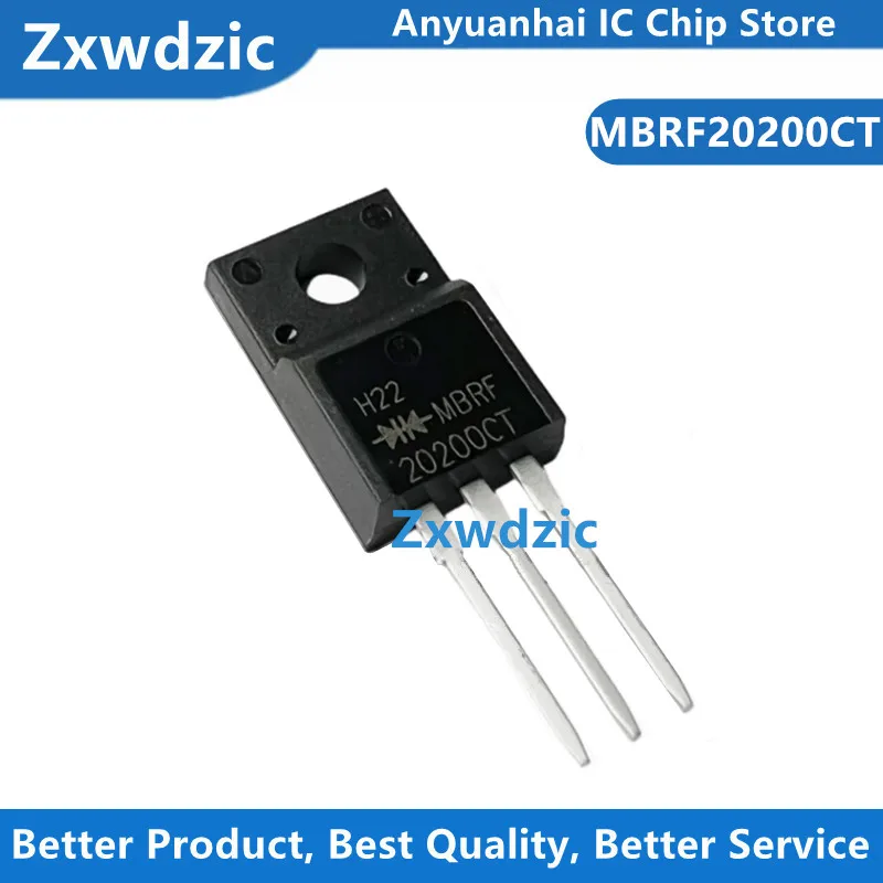 10pcs New Original MBRF10200CT 10200 B10200G 10A200V MBRF20200CT B20200 TO220F Schottky Rectifier Diode