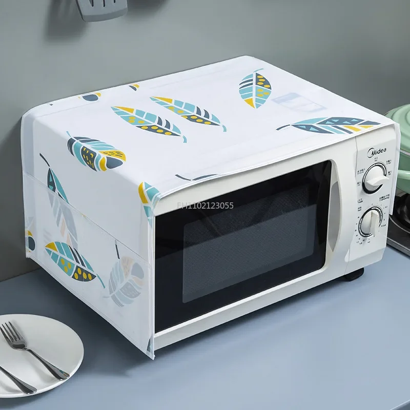 Cartoon Graphics Printed Cute Microwave Dust-proof Oven Cover Hanging Bag Dust-proof Cover Microwave Protective Cover