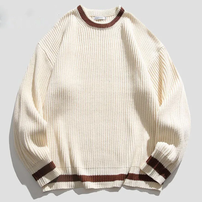 Novo vintage polo pescoço camisa de malha das mulheres dos homens vestido para os amantes outono inverno quente base camisa feminina casual pulôver camisola jaqueta