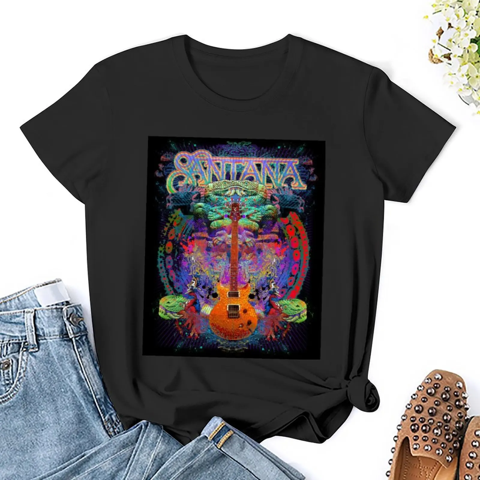 Santana - Album Cover T-Shirt cute tops cute clothes plus size tops Womens graphic t shirts