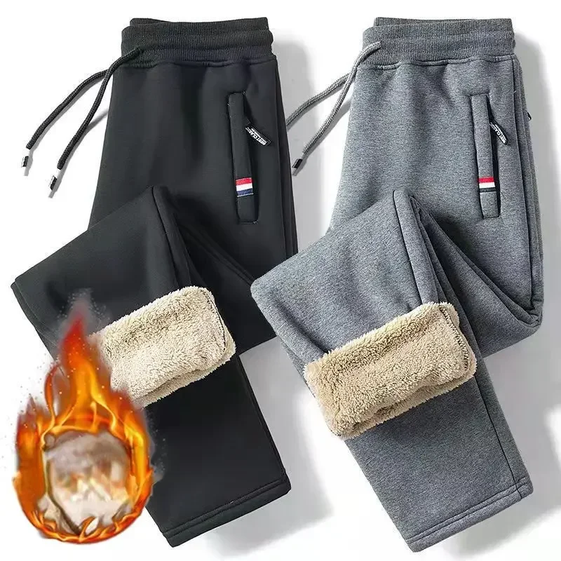 Pantalon Épais à Entrejambe Ouvert avec Fermeture Éclair Invisible pour Homme, Doublure Souriante, Décontracté, Couple, Rencontres, Sexe, Hiver