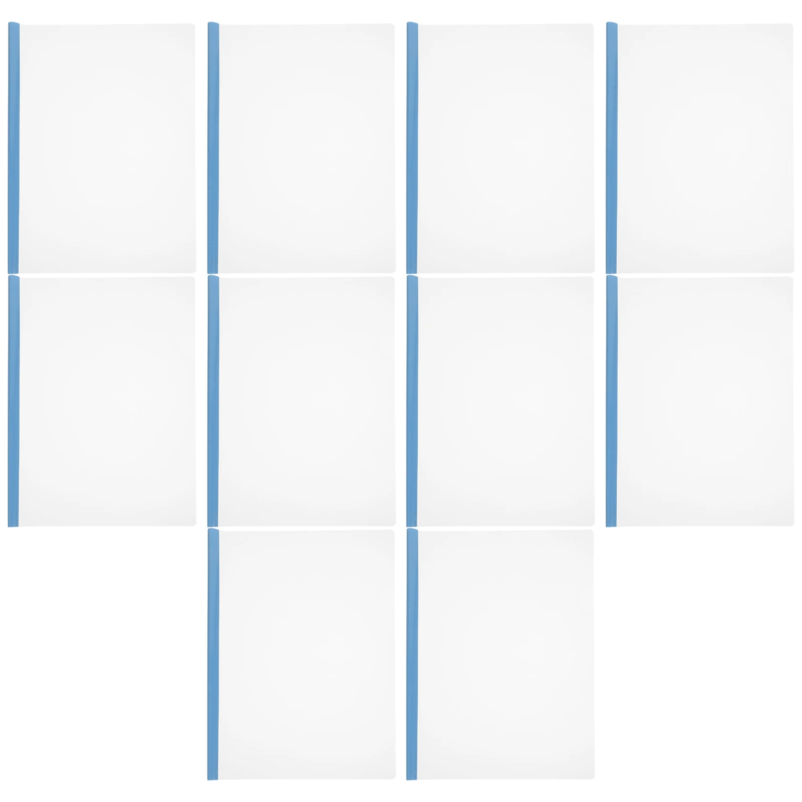 

10pcs Clear File Folders For A4 Documents Multi-Function Report Covers With Sliding Bars Office Storage Organizer Anti-Slip