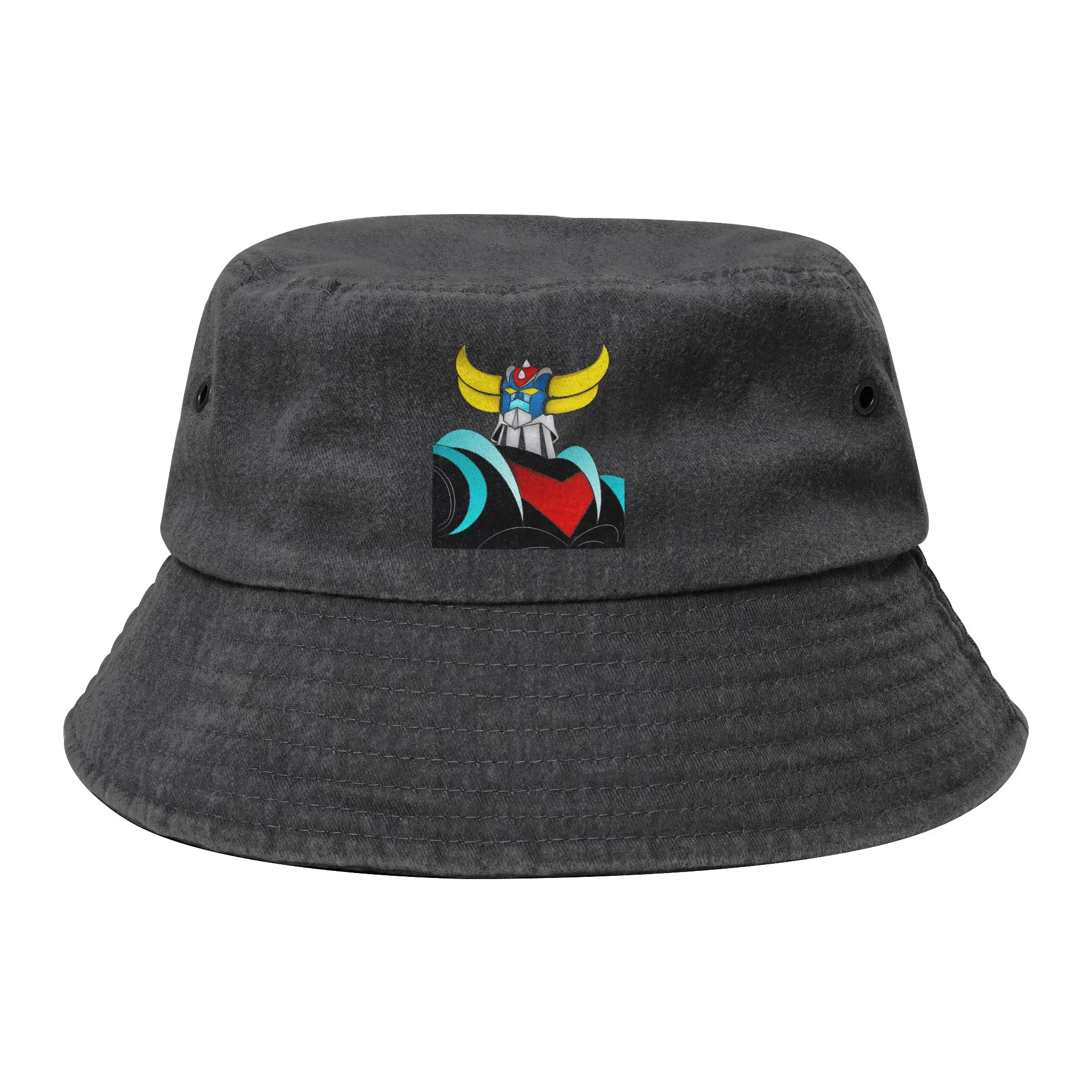 Summer Beach Vacation Getaway Headwear Grendizers Goldoraks Bucket Hats Sun Hat Mazinger Z Anime Robot Ispoti Cap Fishing Cap