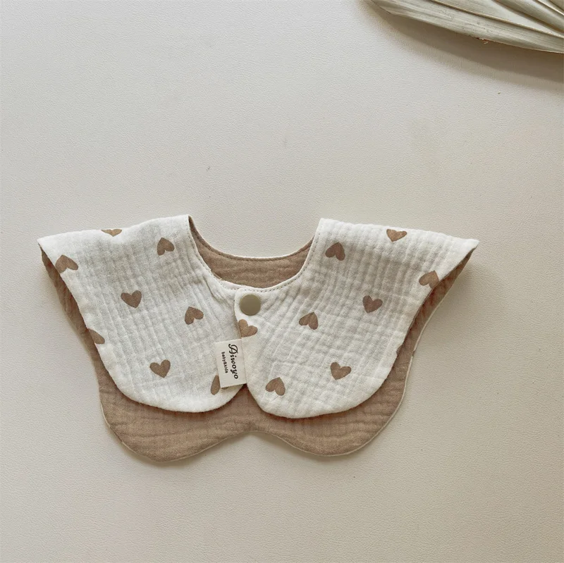 Baberos de algodón de gasa con pétalos para bebé, 3 uds., estampado para recién nacido, niño y niña, paño para eructar de alimentación de 0 a 2 años, toalla suave para Saliva, Bandana