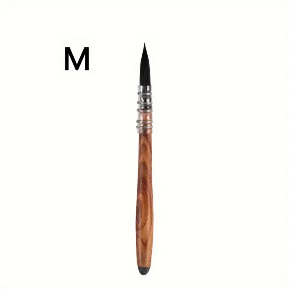 

New 2-in-1 Art Brush Nylon Fiber Soft Round Tip Watercolor Brush High Quality Wood Handle Printmaking Brush Watercolor Supplies