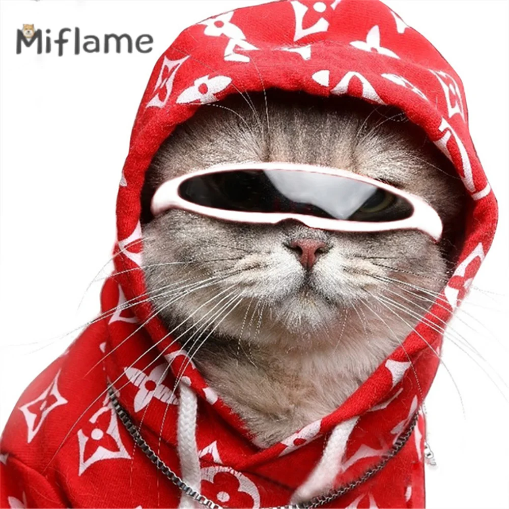 

Miflame New Pet Glasses Small Dogs Sunglasses Funny Photos Personalized Creativity Plastic Windproof Cat Dog Sunglasses